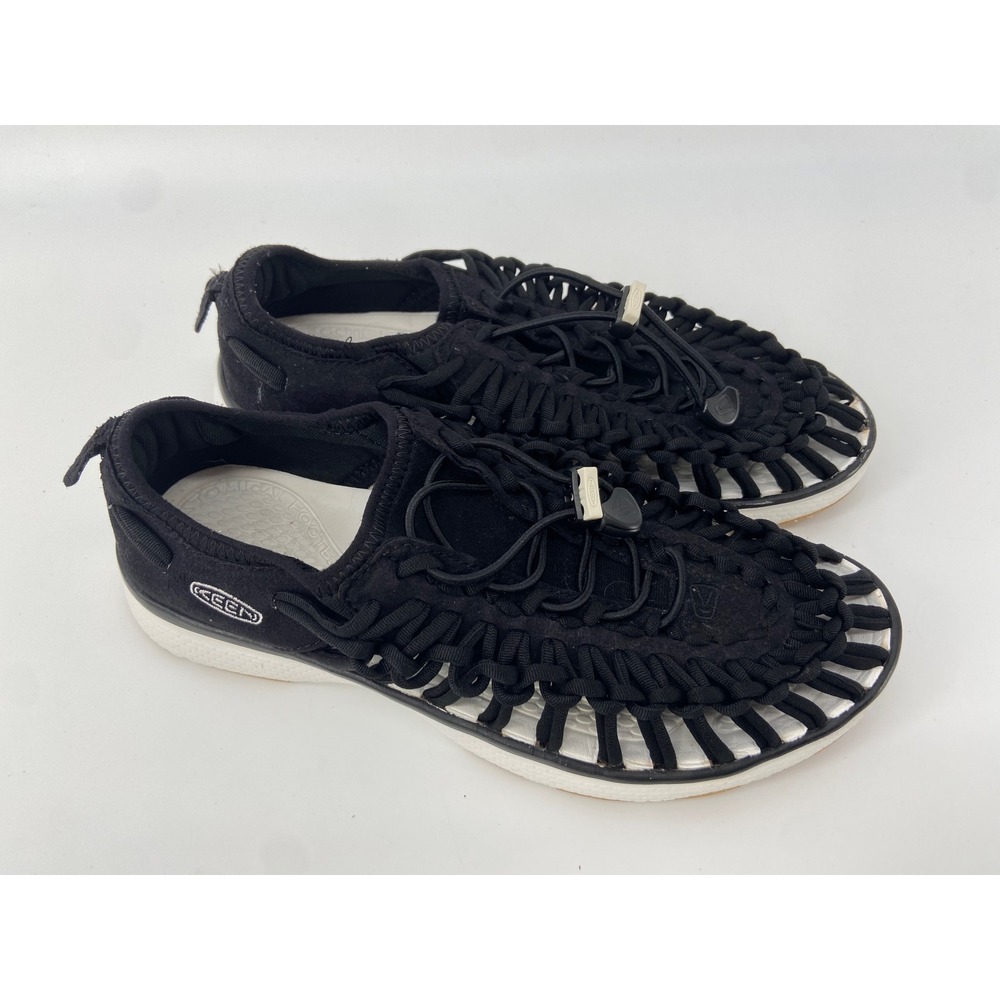 Keen Uneek 02 Shoes Women 7 Black Paracord River Water 1017055 Hiking Outdoor